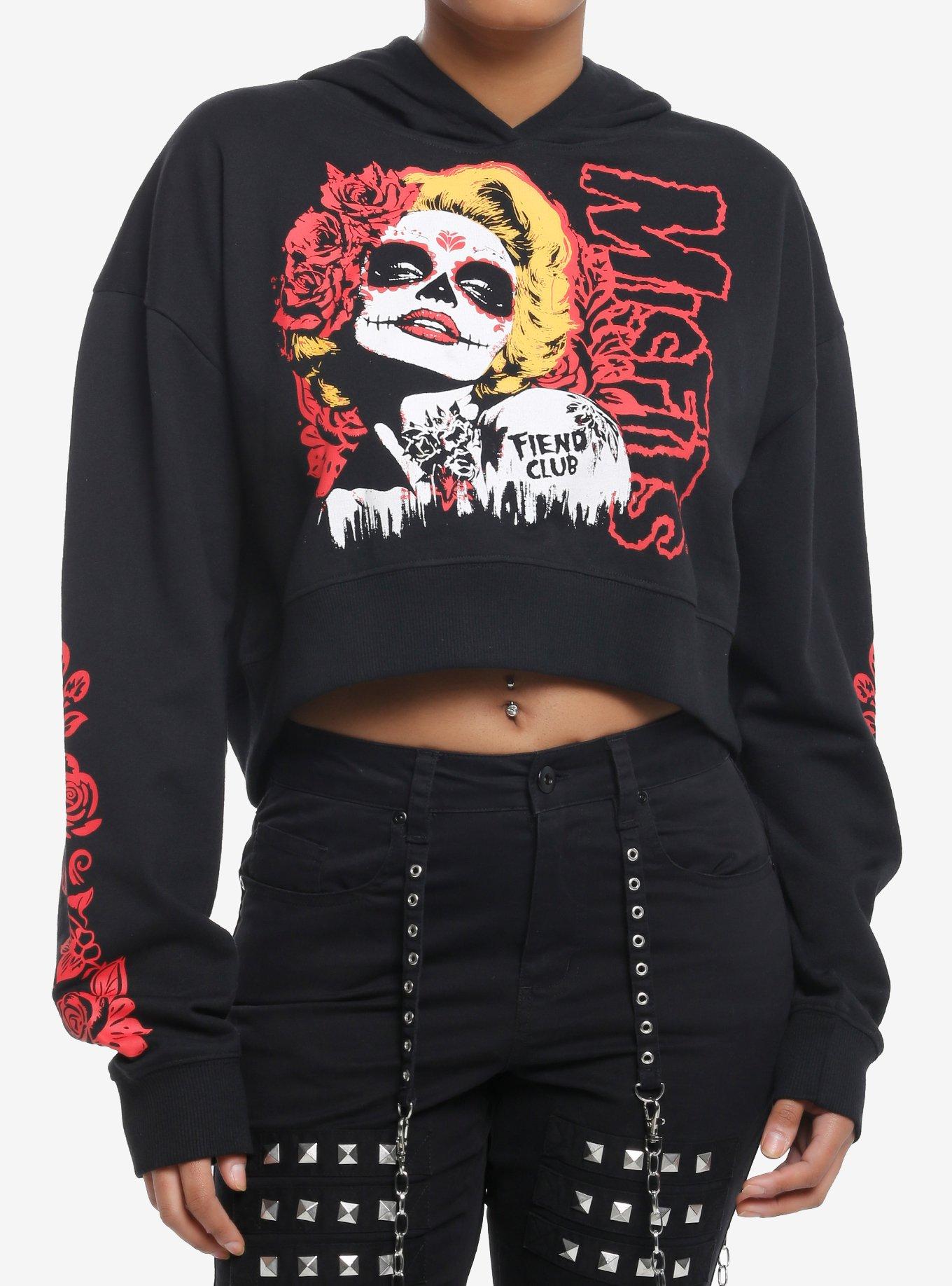 Misfits Día De Los Muertos Movie Star Girls Crop Hoodie, , hi-res