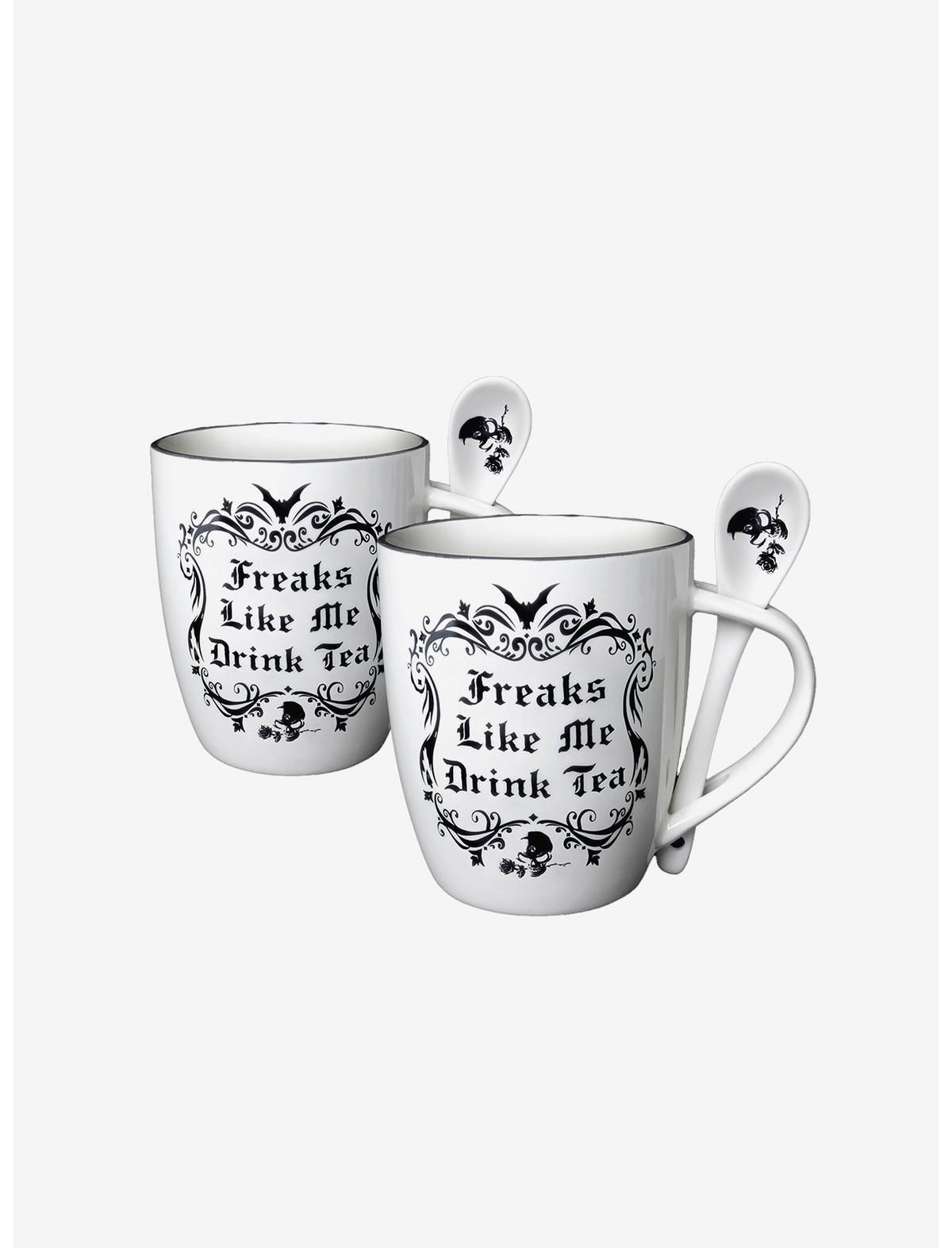 Alchemy of England Freaks Like Me Drink Tea Mug & Spoon Set, , hi-res