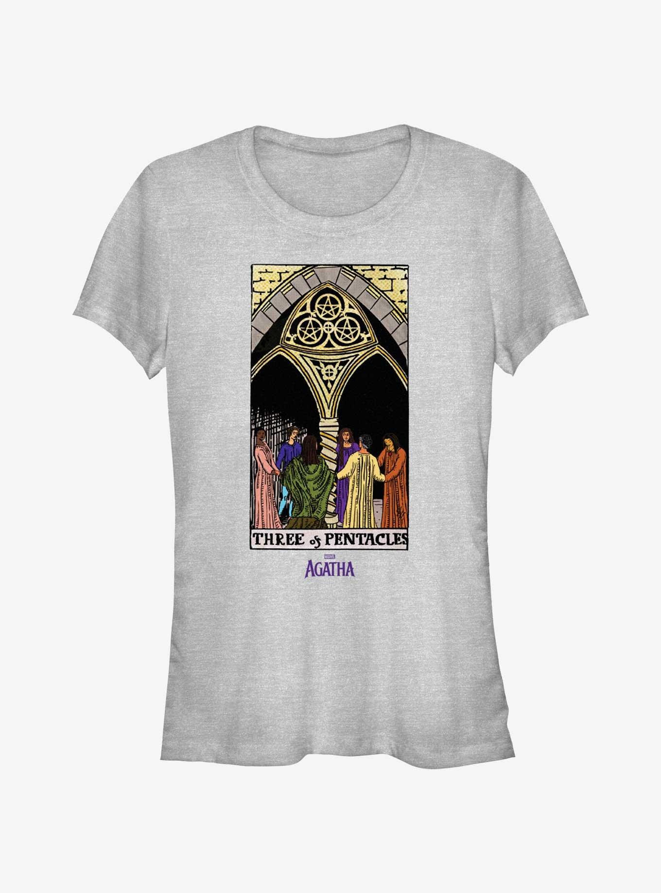 Marvel Agatha Three Of Pentacles Tarot Girls T-Shirt