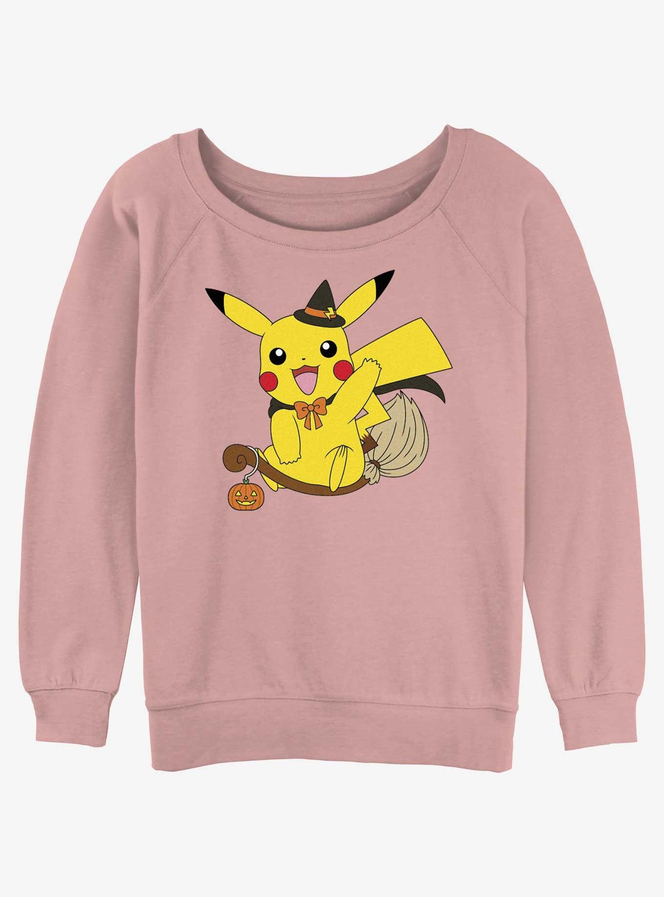 Pokemon Pikachu Witch Womens Slouchy Sweatshirt, DESERTPNK, hi-res