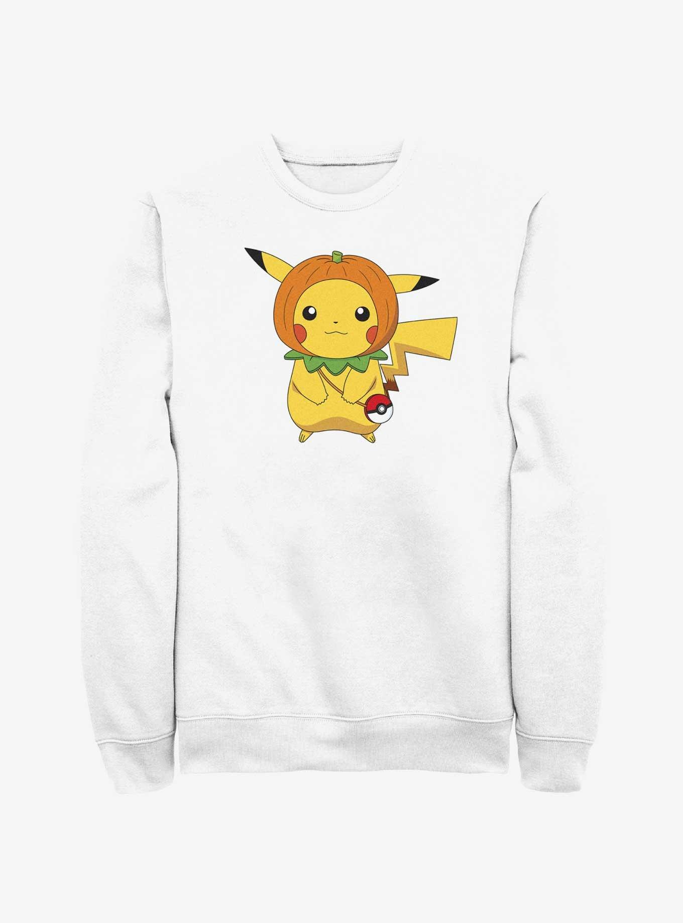 Pokemon Pumpkin Hat Sweatshirt, WHITE, hi-res