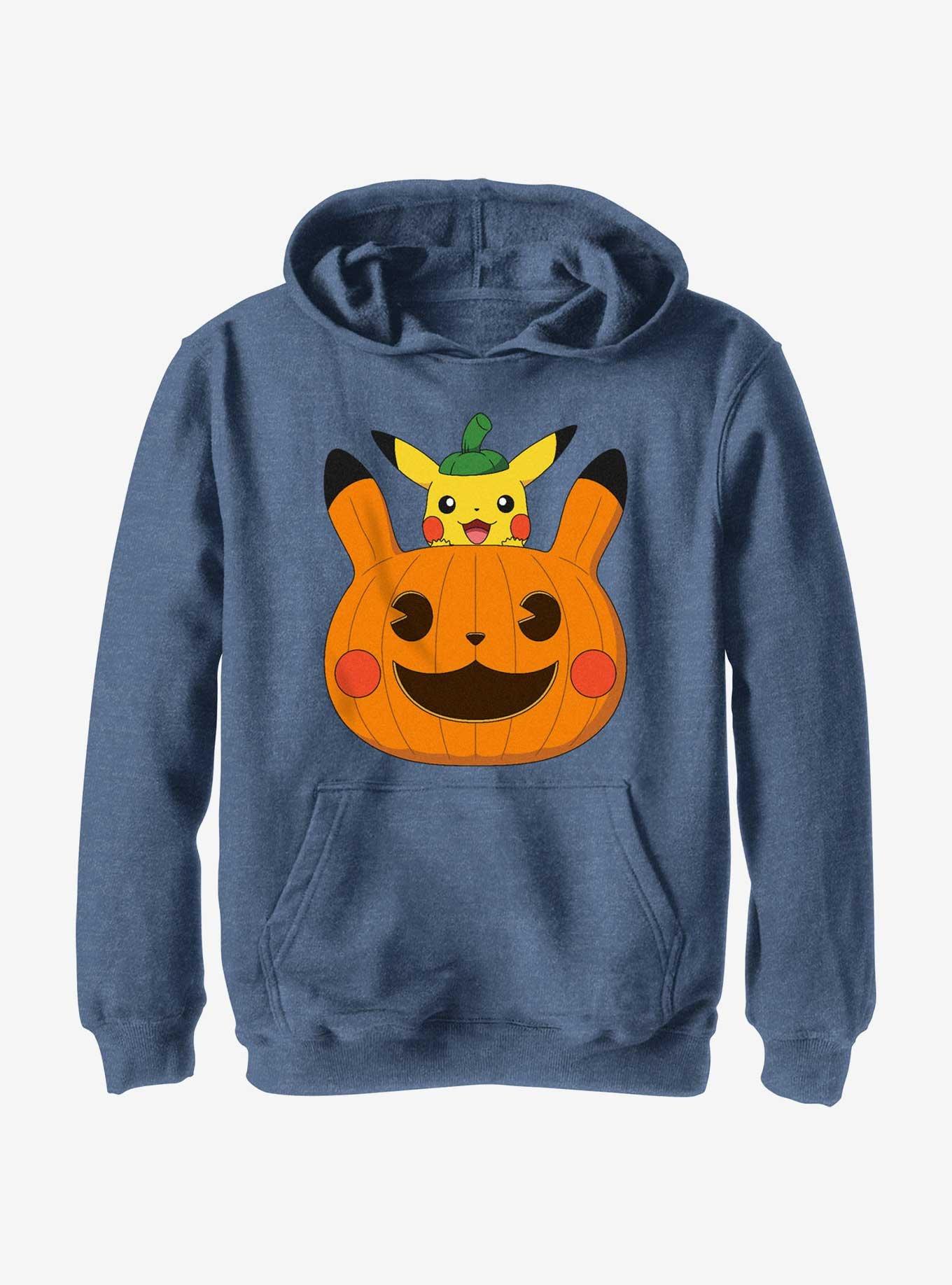 Pokemon Pumpkin Pikachu Youth Hoodie, , hi-res