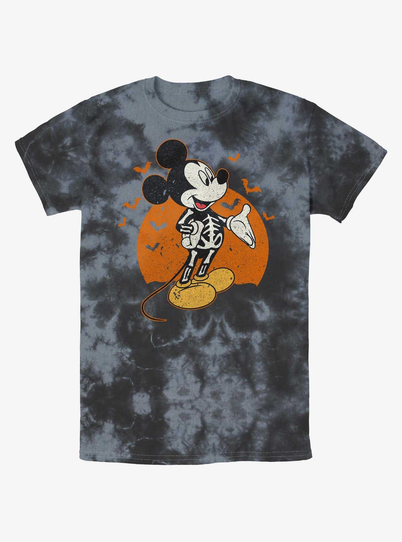 Disney Mickey Mouse Skeleton Costume Full Moon Tie-Dye T-Shirt, , hi-res