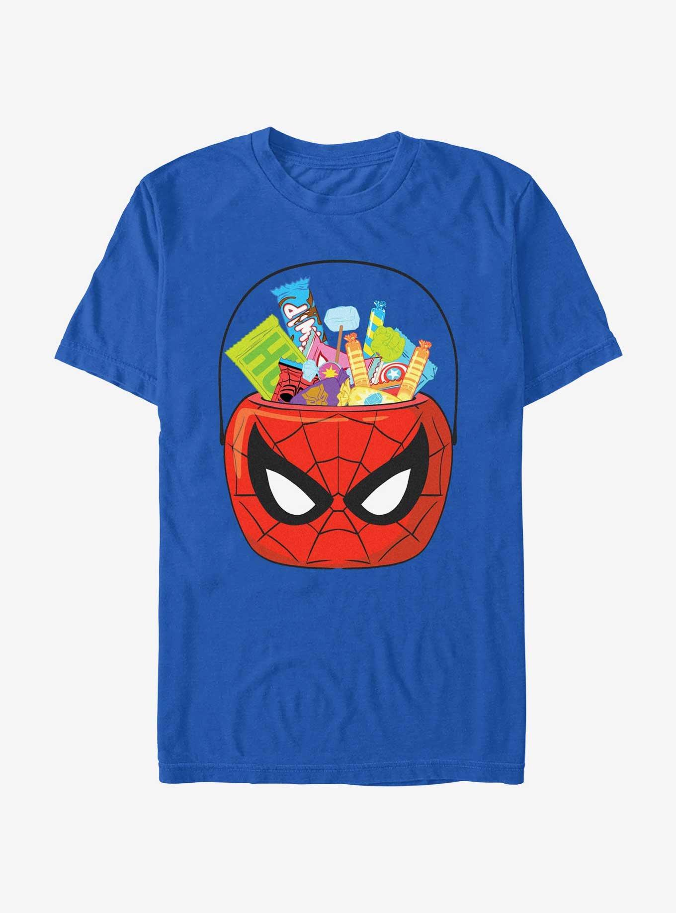 Marvel Spider-Man Halloween Basket T-Shirt, ROYAL, hi-res