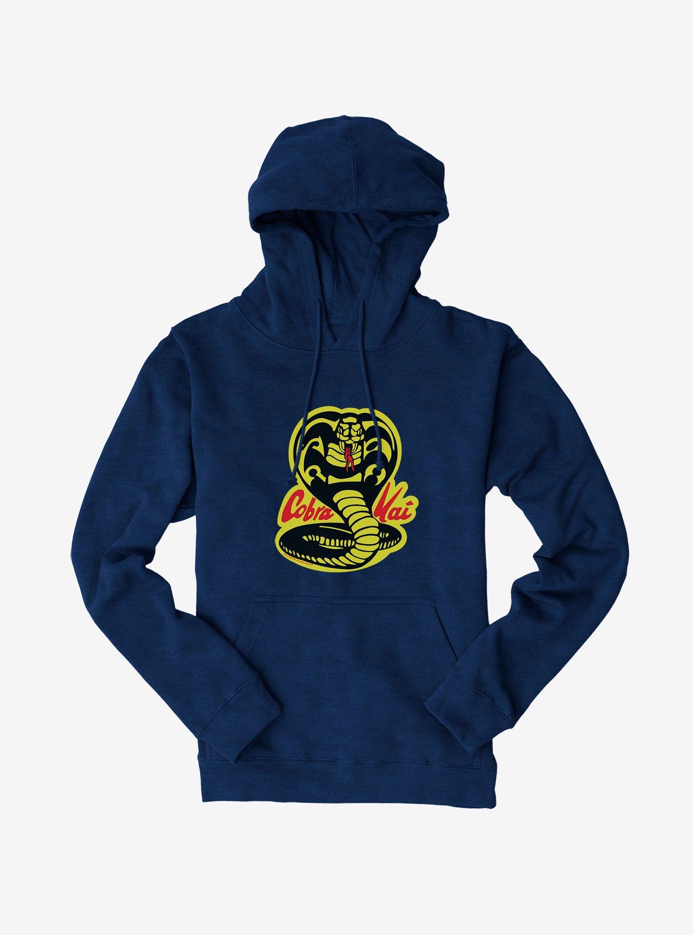 Cobra Kai Patch Hoodie, NAVY, hi-res