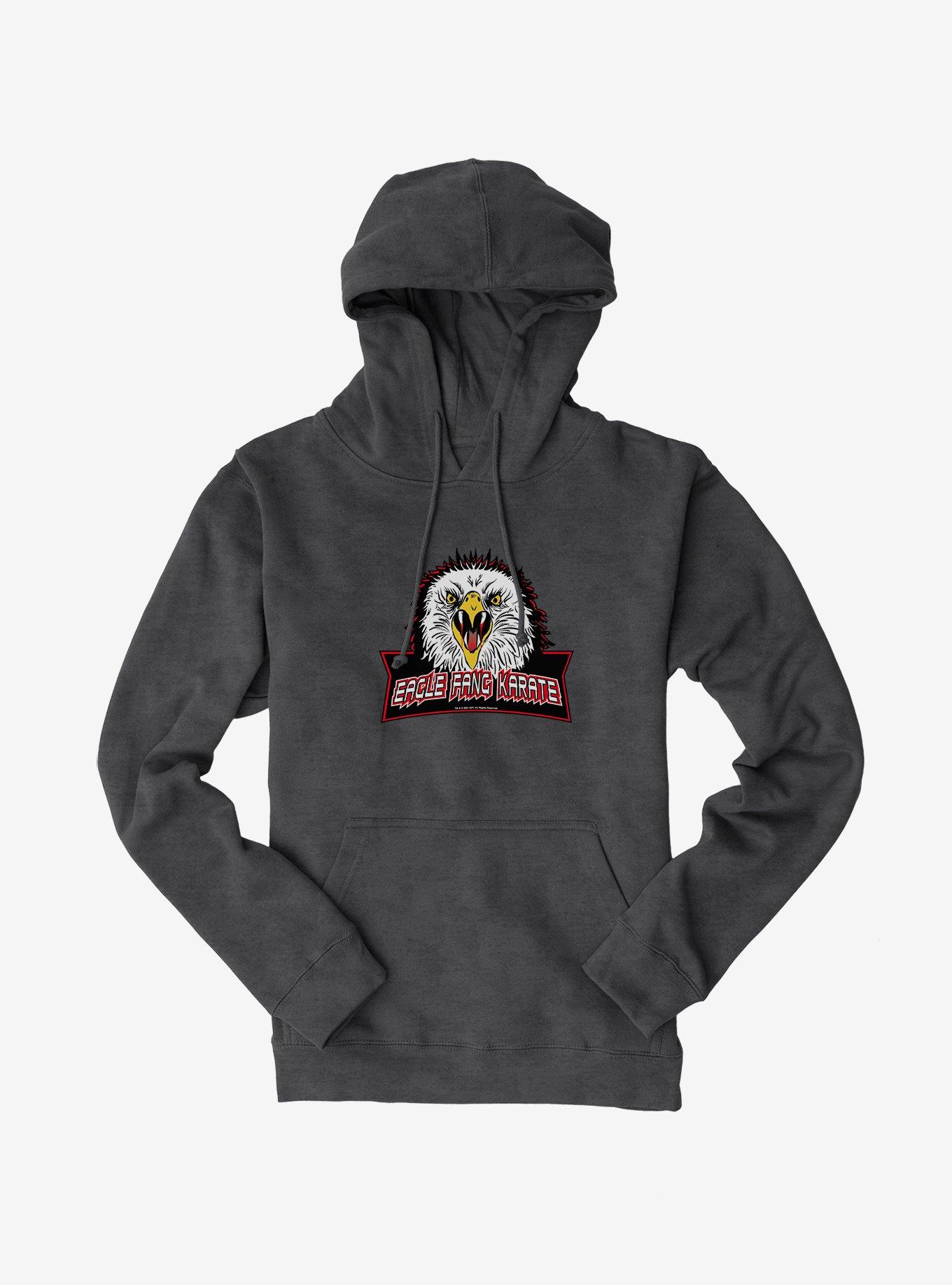Cobra Kai Eagle Fang Logo Hoodie, DARK HEATHER, hi-res
