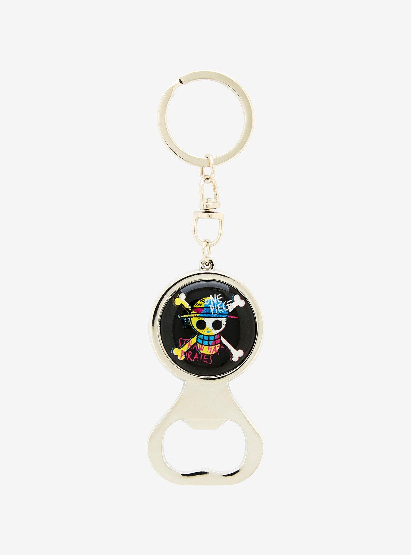 One Piece Straw Hat Pirates Jolly Roger Keychain & Bottle Opener, , hi-res