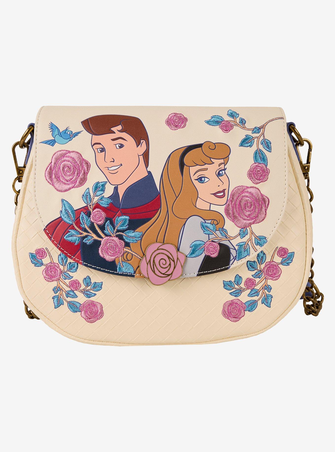 Loungefly Disney Sleeping Beauty Aurora & Prince Phillip Floral Crossbody Bag, , hi-res