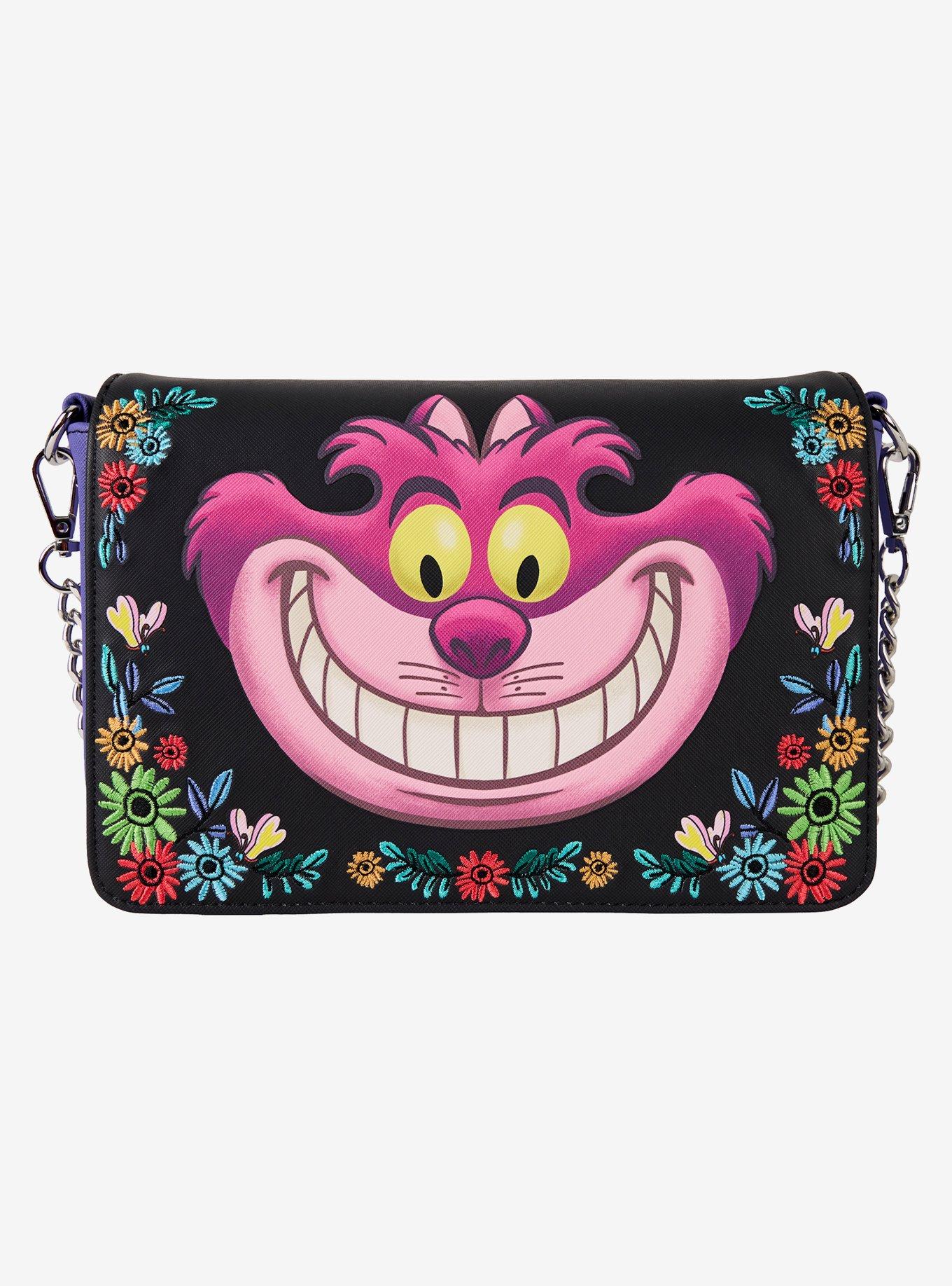 Loungefly Disney Alice in Wonderland Cheshire Cat Floral Crossbody Bag, , hi-res