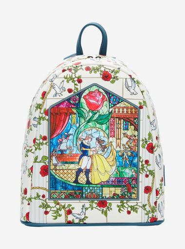 jansport backpack beauty and the beast Loungefly Disney Beauty And The Beast Stained Glass Mini Backpack