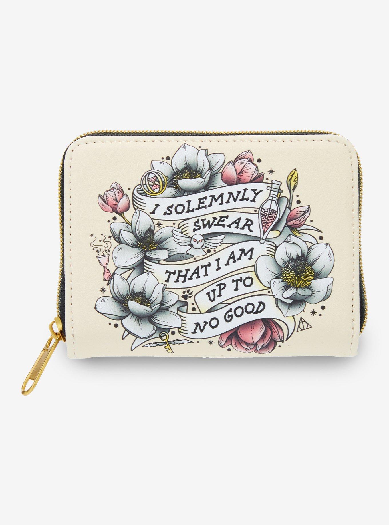 Loungefly Harry Potter Marauder's Map Floral Mini Zipper Wallet, , hi-res