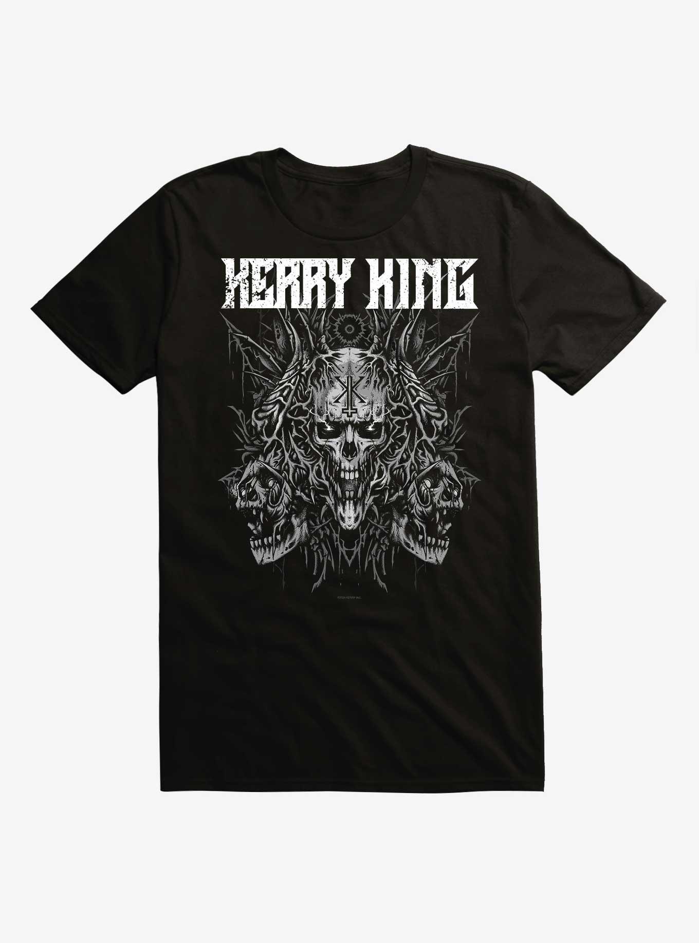 Kerry King Multi Gray Skull T-Shirt, , hi-res