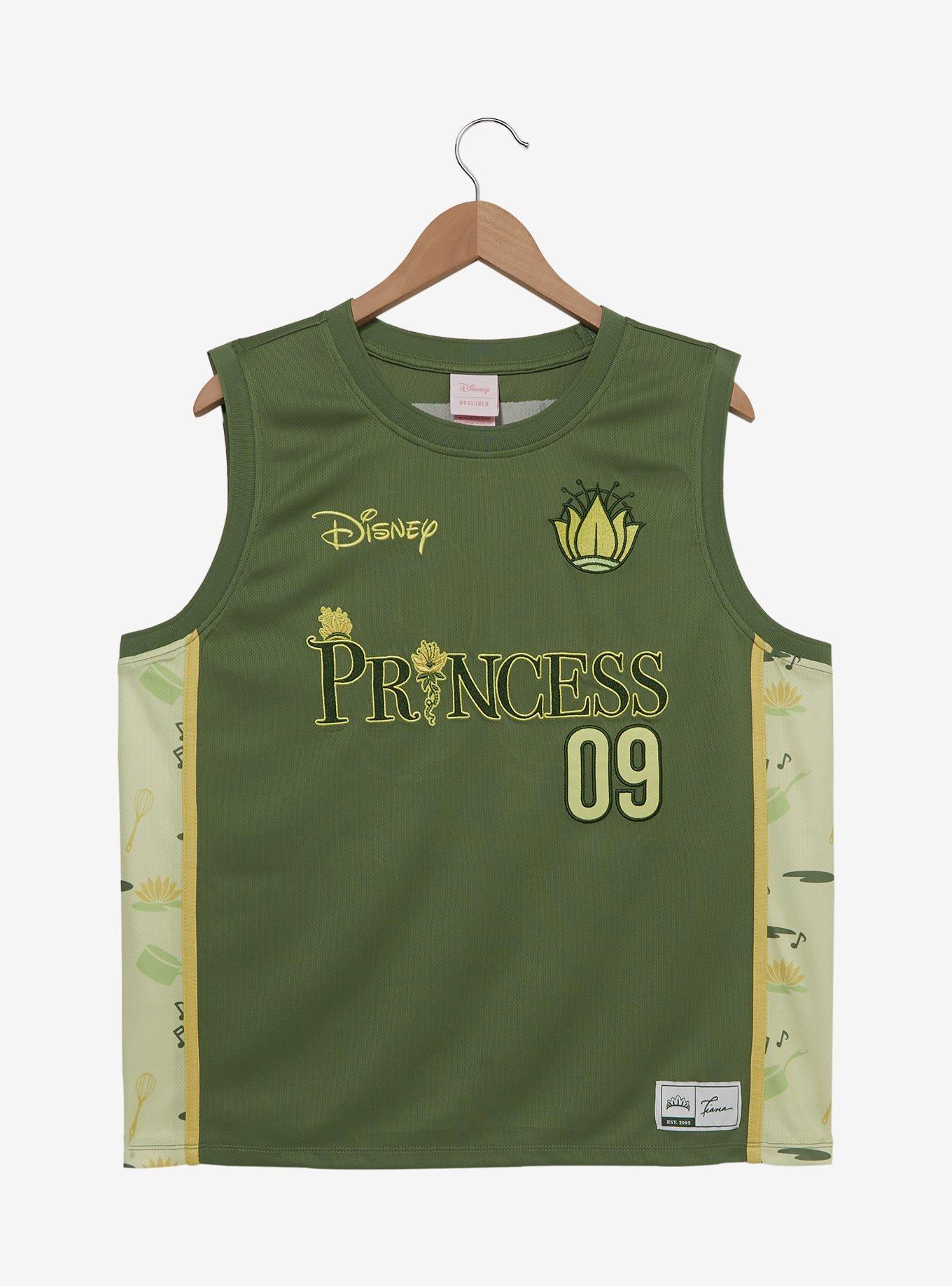 Disney The Princess and the Frog Tiana Women's Plus Size Cropped Basketball Jersey — BoxLunch Exclusive, , hi-res