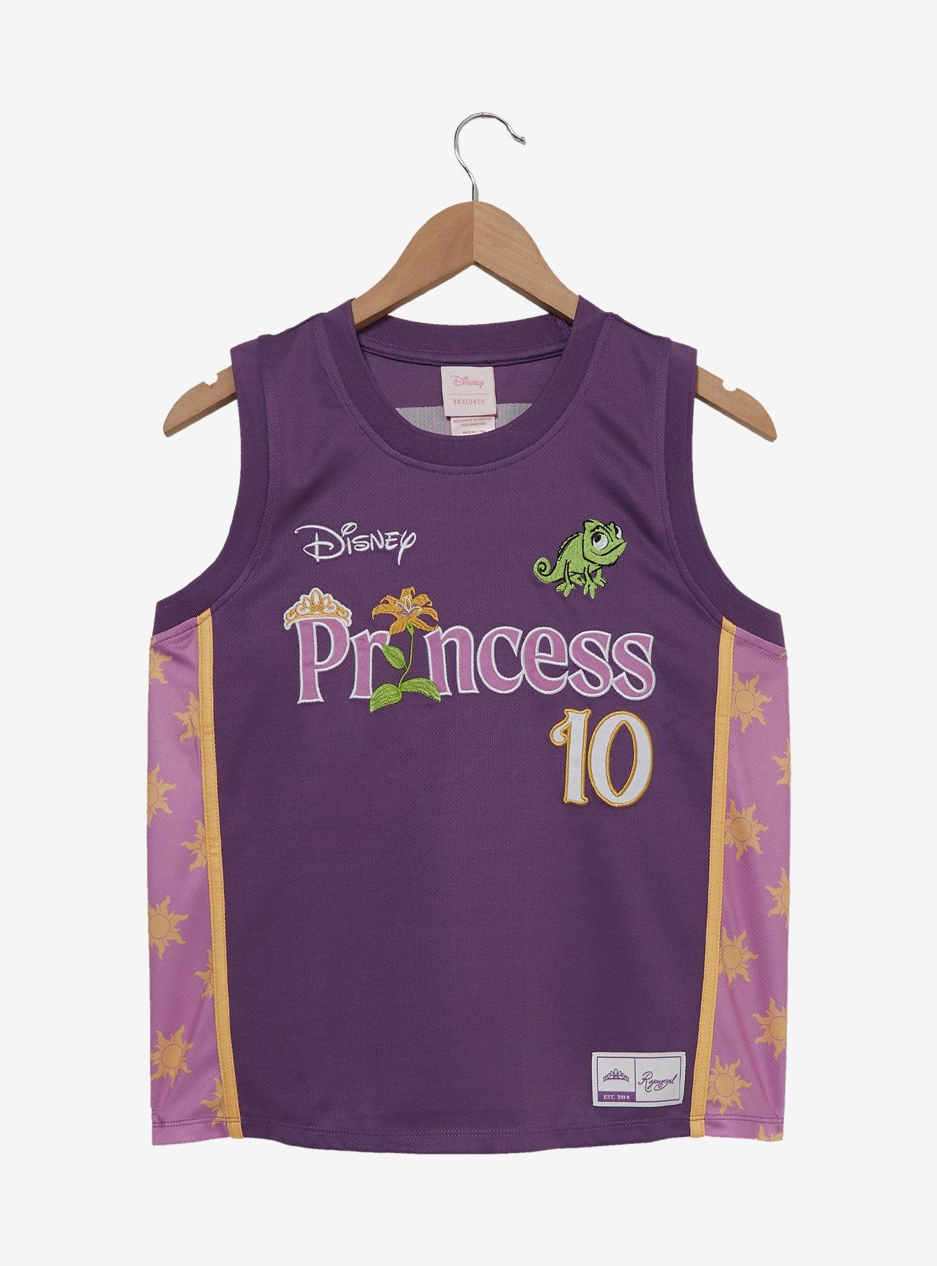 Disney Tangled Rapunzel Embroidered Women's Cropped Basketball Jersey — BoxLunch Exclusive, , hi-res