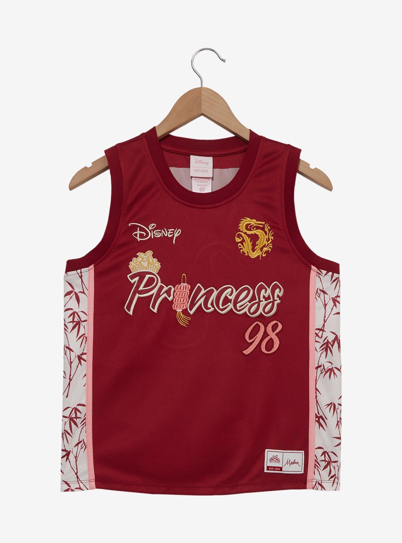 Disney Mulan Embroidered Women's Cropped Basketball Jersey — BoxLunch Exclusive, , hi-res