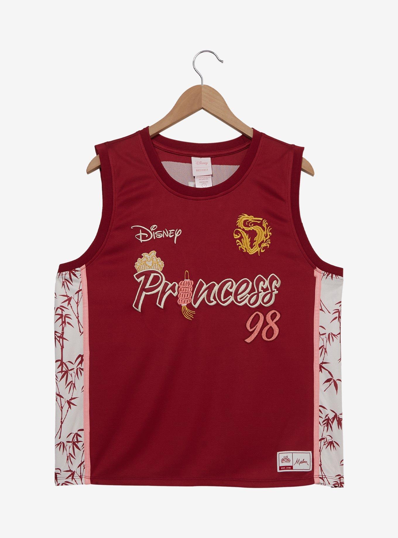 Disney Mulan Embroidered Women's Plus Size Cropped Basketball Jersey — BoxLunch Exclusive, , hi-res