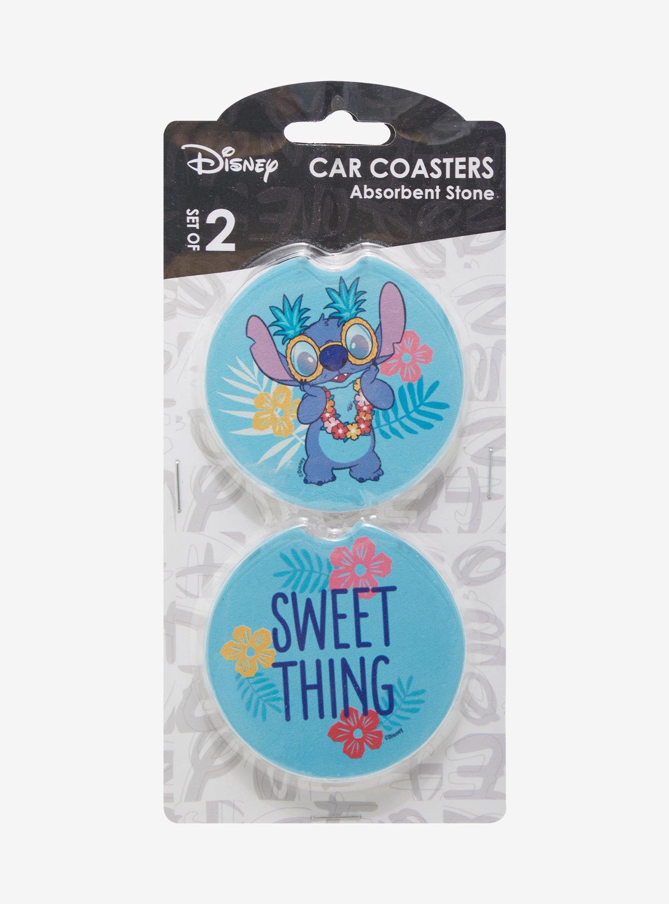 Disney Lilo & Stitch Sweet Thing Blue Car Coaster Set, , hi-res