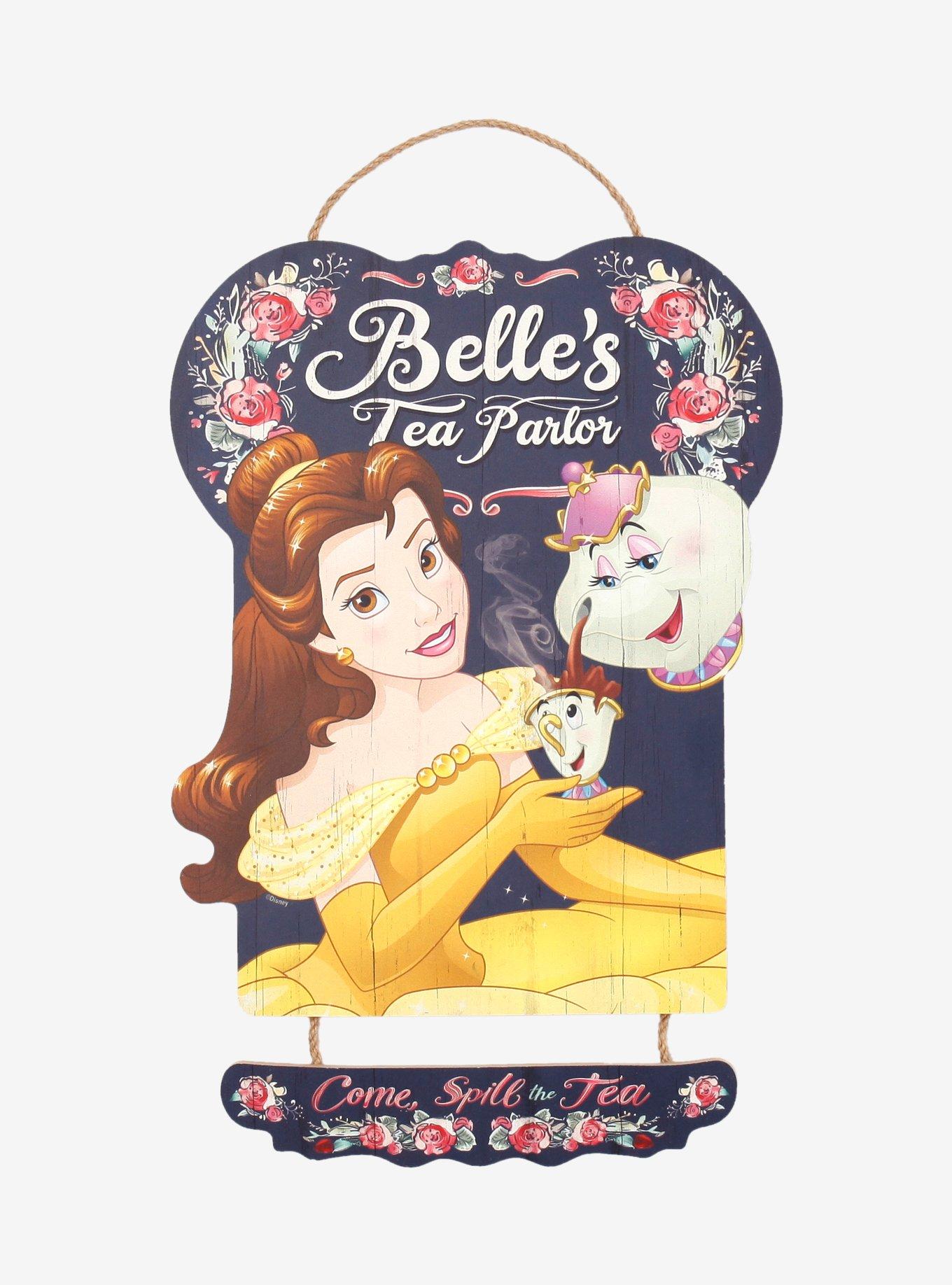 Disney Beauty and the Beast Belle's Tea Parlor Hanging Sign - BoxLunch Exclusive, , hi-res