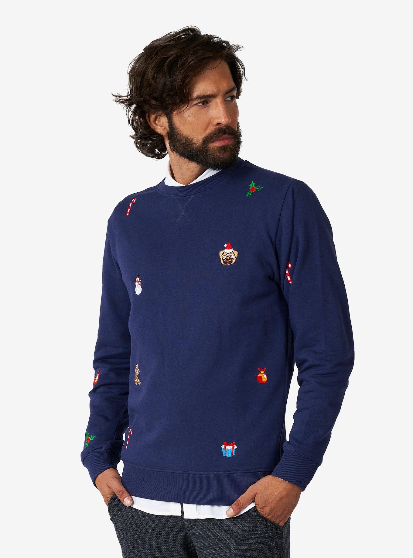 Christmas Icons Navy Sweater