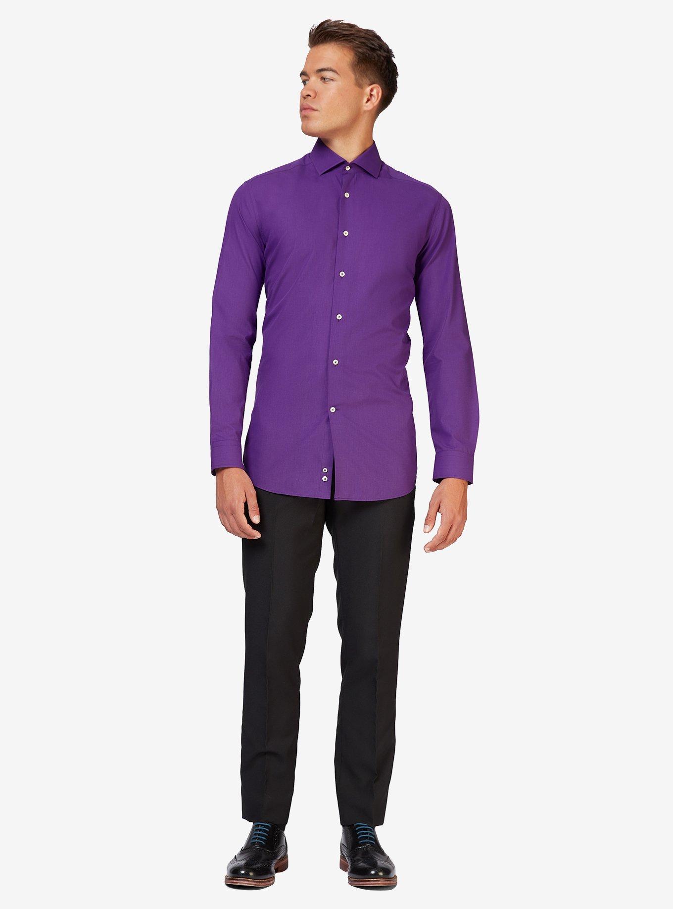 Purple Prince Long Sleeve Button-Up Shirt