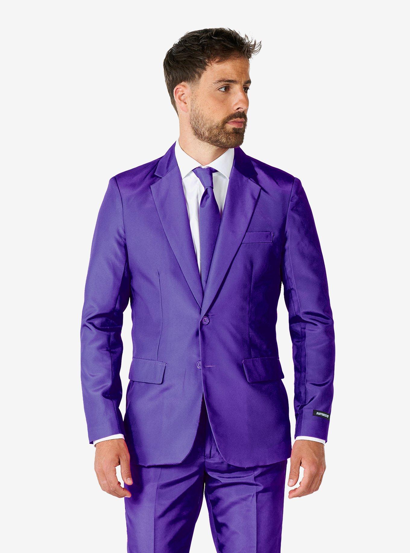 Solid Purple Suit, PURPLE, hi-res