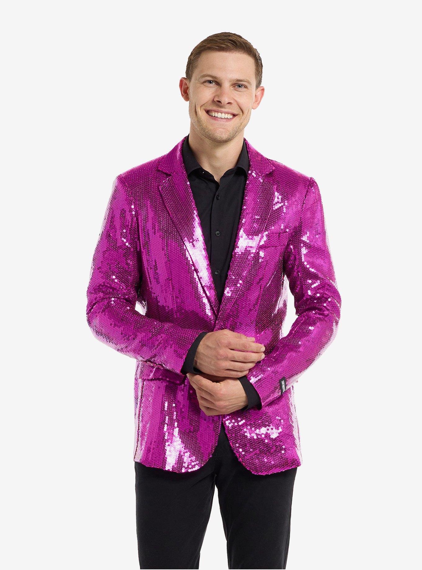 Sequins Pink Blazer, PINK, hi-res