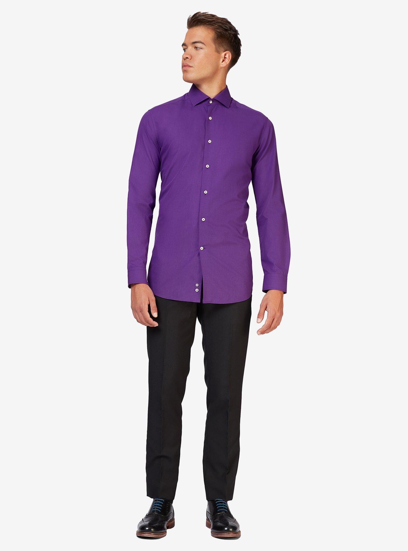 royal purple dress shirt Dark purple business shirt