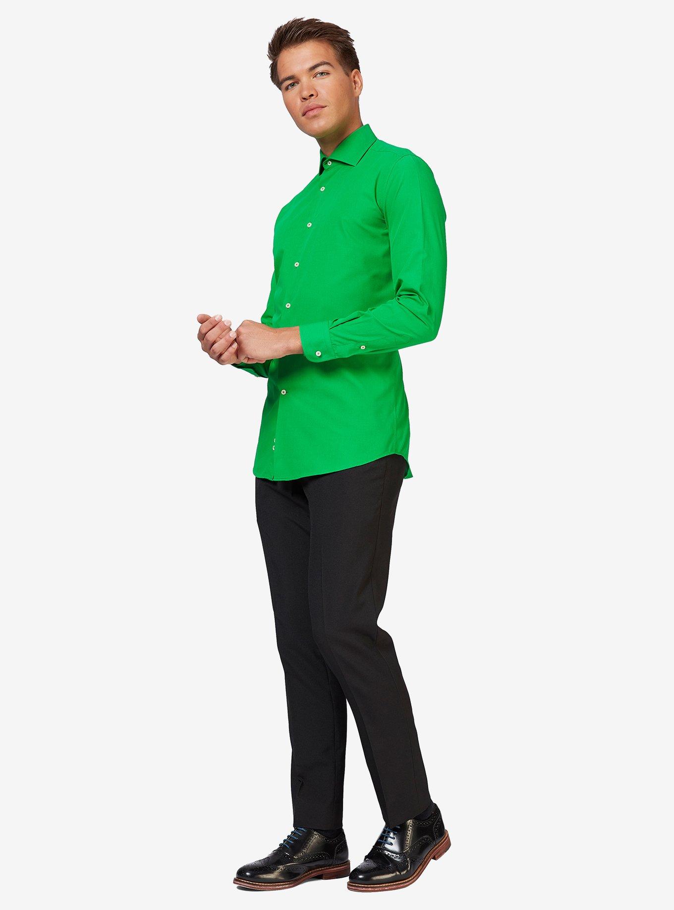 Evergreen Long Sleeve Button-Up Shirt, GREEN, hi-res