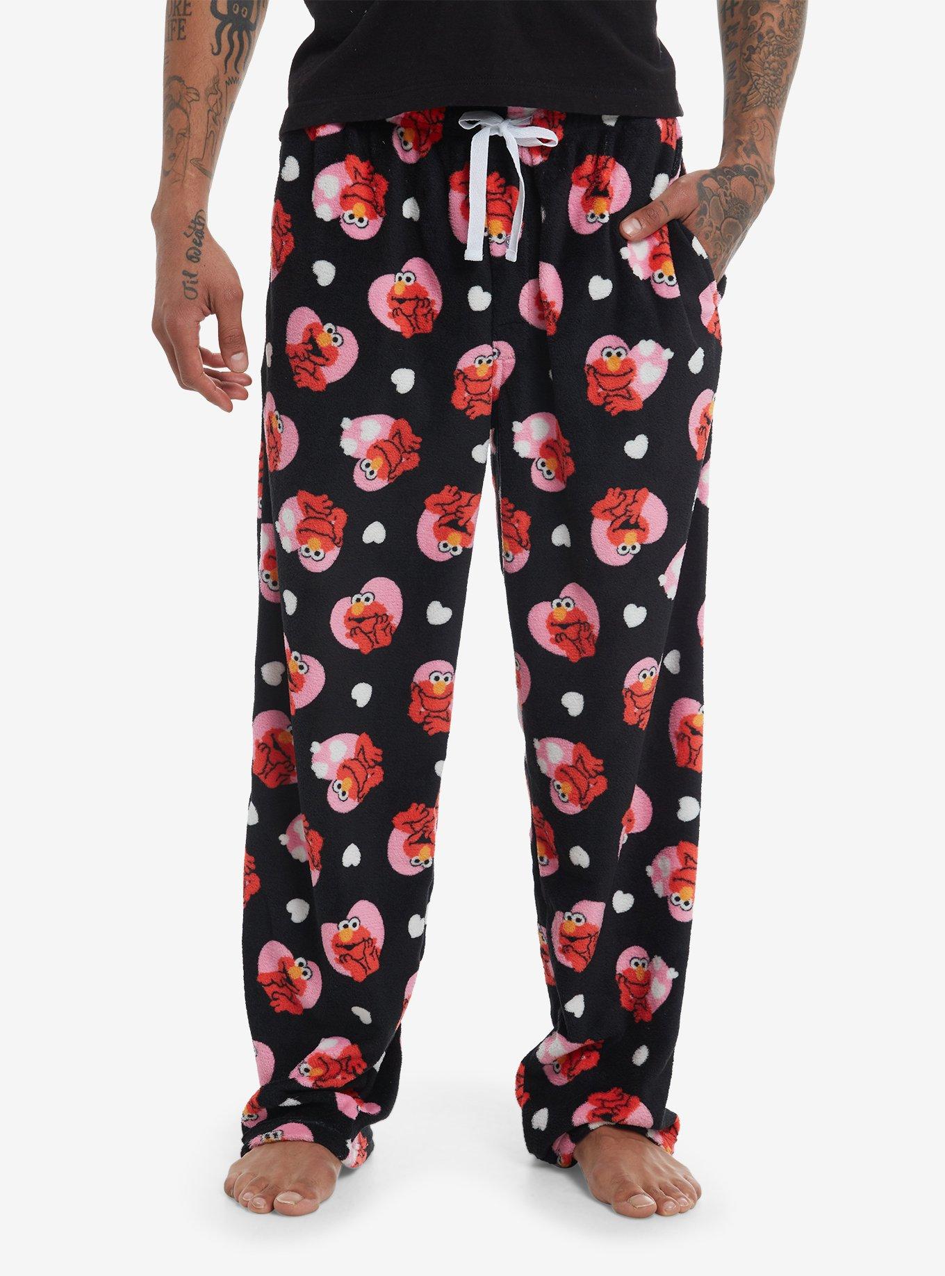 Sesame Street Elmo Hearts Fuzzy Pajama Pants 
