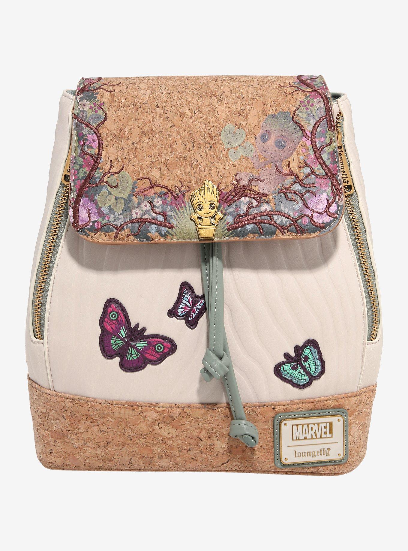 Loungefly Marvel Guardians of the Galaxy Floral Groot Cork Mini Backpack