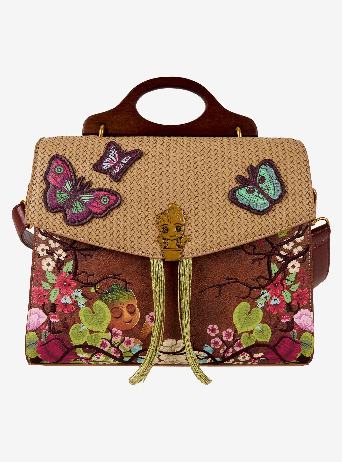Loungefly Marvel Guardians of the Galaxy Floral Groot Crossbody Bag
