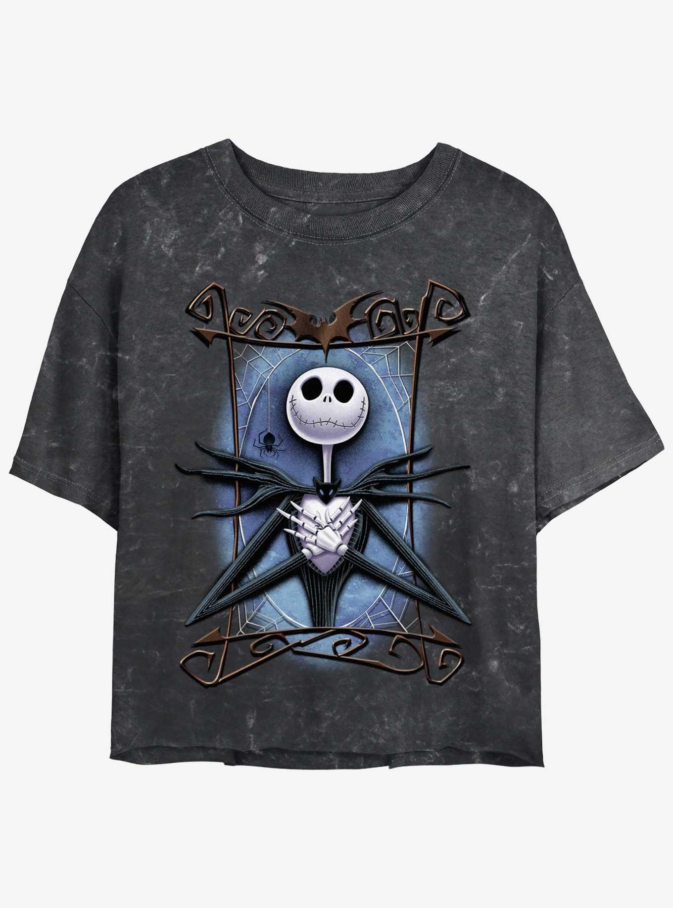 Disney The Nightmare Before Christmas Framed Jack Womens Mineral Wash Crop T-Shirt, , hi-res