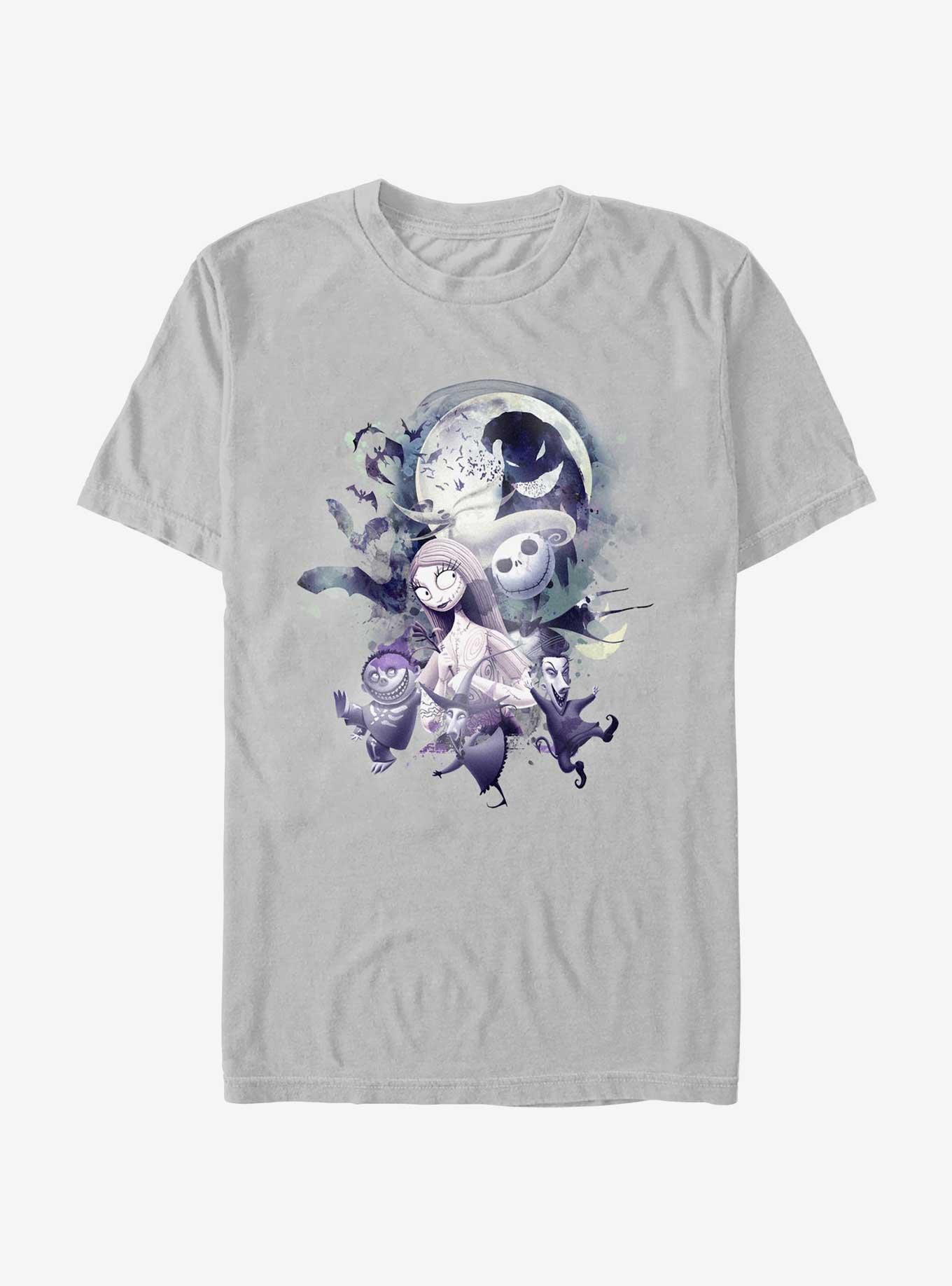 Disney The Nightmare Before Christmas Night Glow Group T-Shirt, SILVER, hi-res