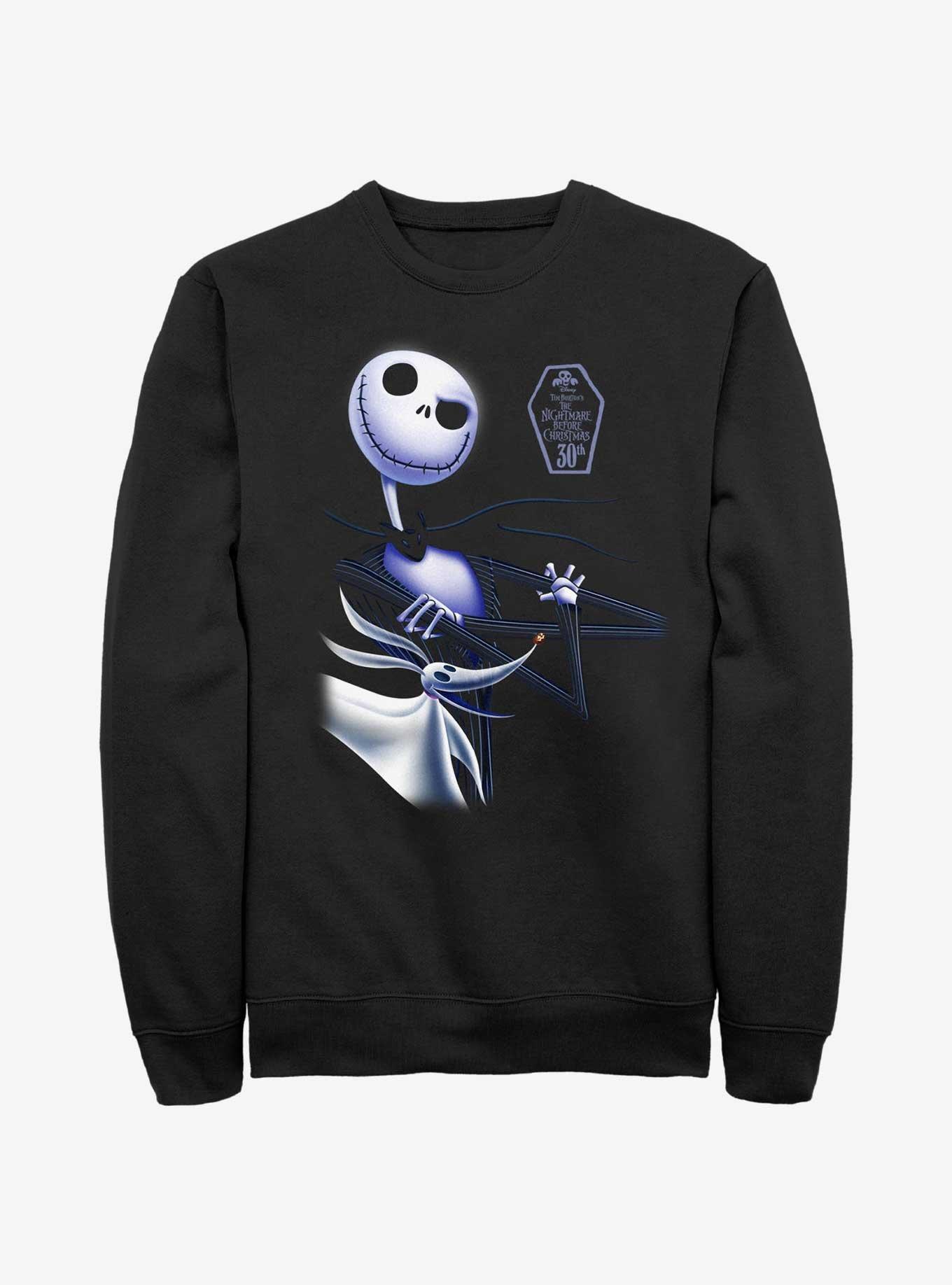 Disney The Nightmare Before Christmas Jack And Zero Sweatshirt, BLACK, hi-res