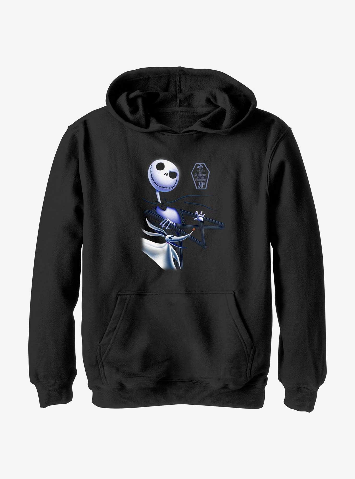 Disney The Nightmare Before Christmas Jack And Zero Youth Hoodie, BLACK, hi-res