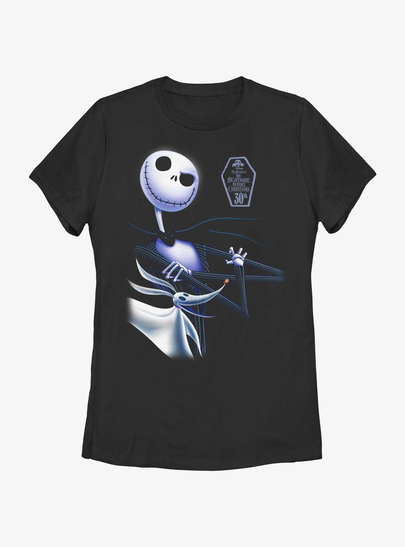 Disney The Nightmare Before Christmas Jack And Zero Womens T-Shirt, BLACK, hi-res