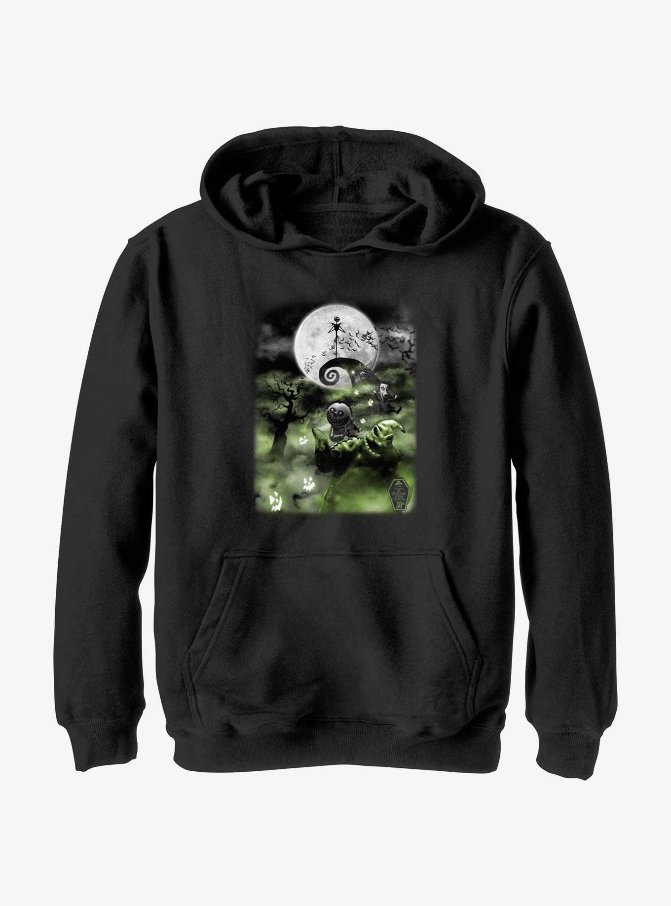 Disney The Nightmare Before Christmas Scary Night Youth Hoodie, BLACK, hi-res