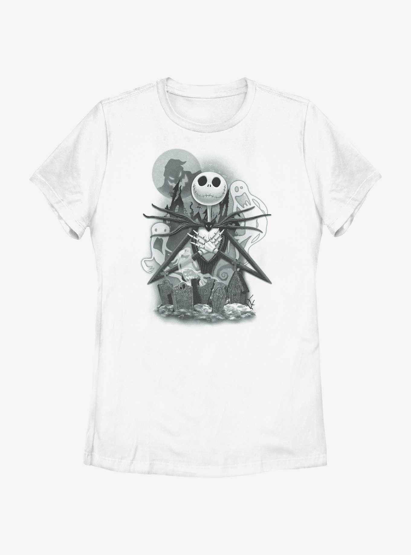 Disney The Nightmare Before Christmas Jack To The Heart Womens T-Shirt, WHITE, hi-res