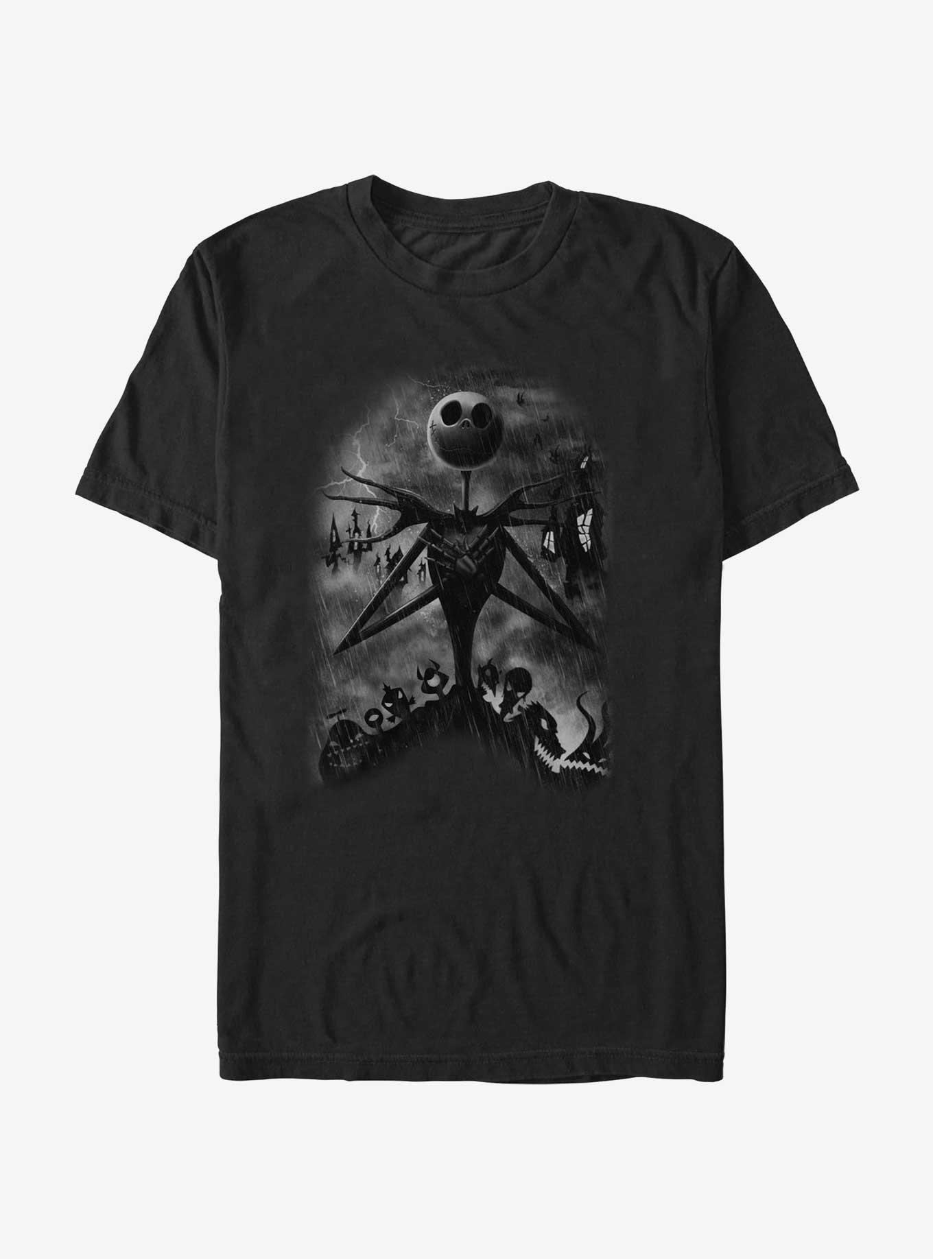 Disney The Nightmare Before Christmas Jack Night Sky T-Shirt, BLACK, hi-res