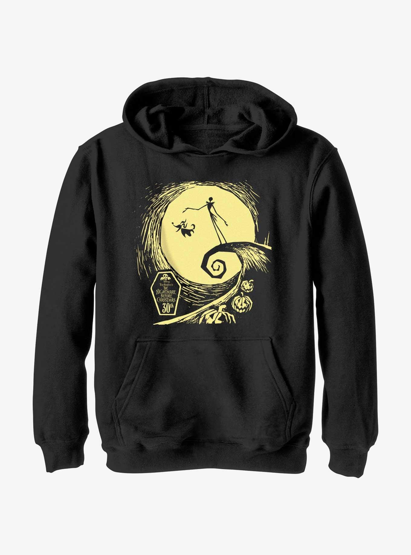 Disney The Nightmare Before Christmas Moon Friends Youth Hoodie