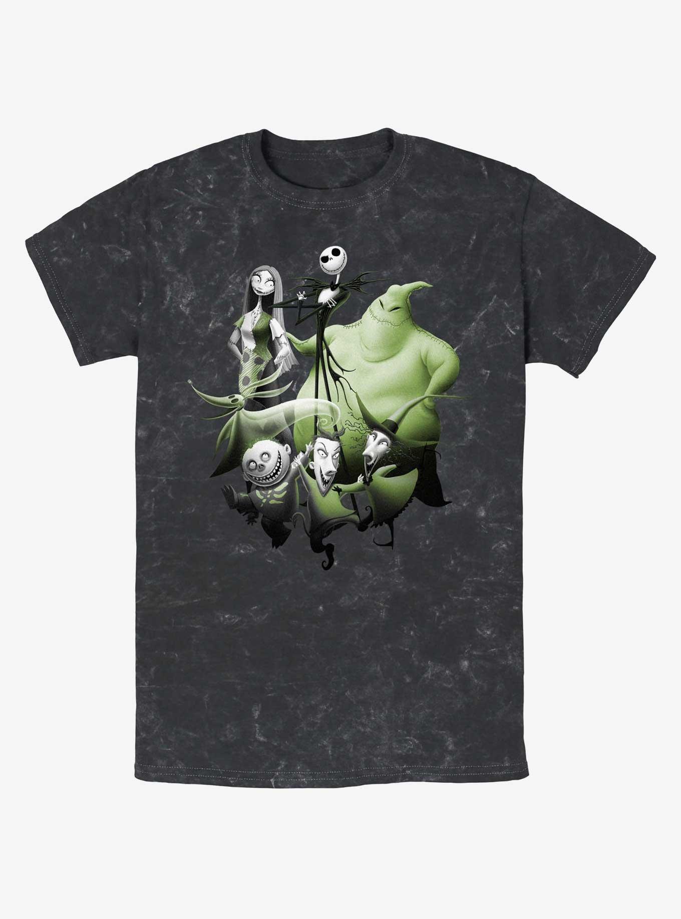 Disney The Nightmare Before Christmas Groupshot Mineral Wash T-Shirt