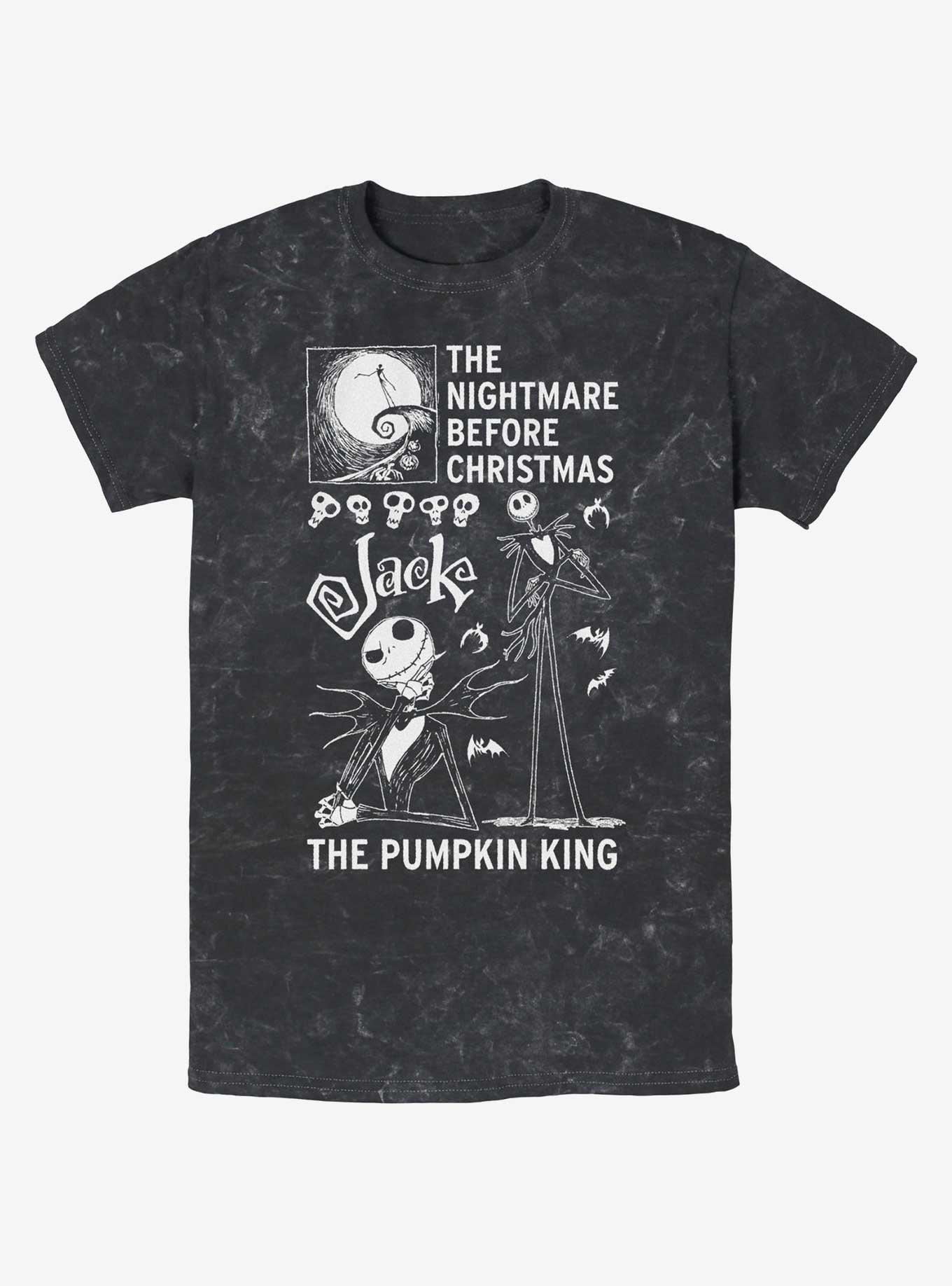 Disney The Nightmare Before Christmas Jack Mineral Wash T-Shirt, BLACK, hi-res