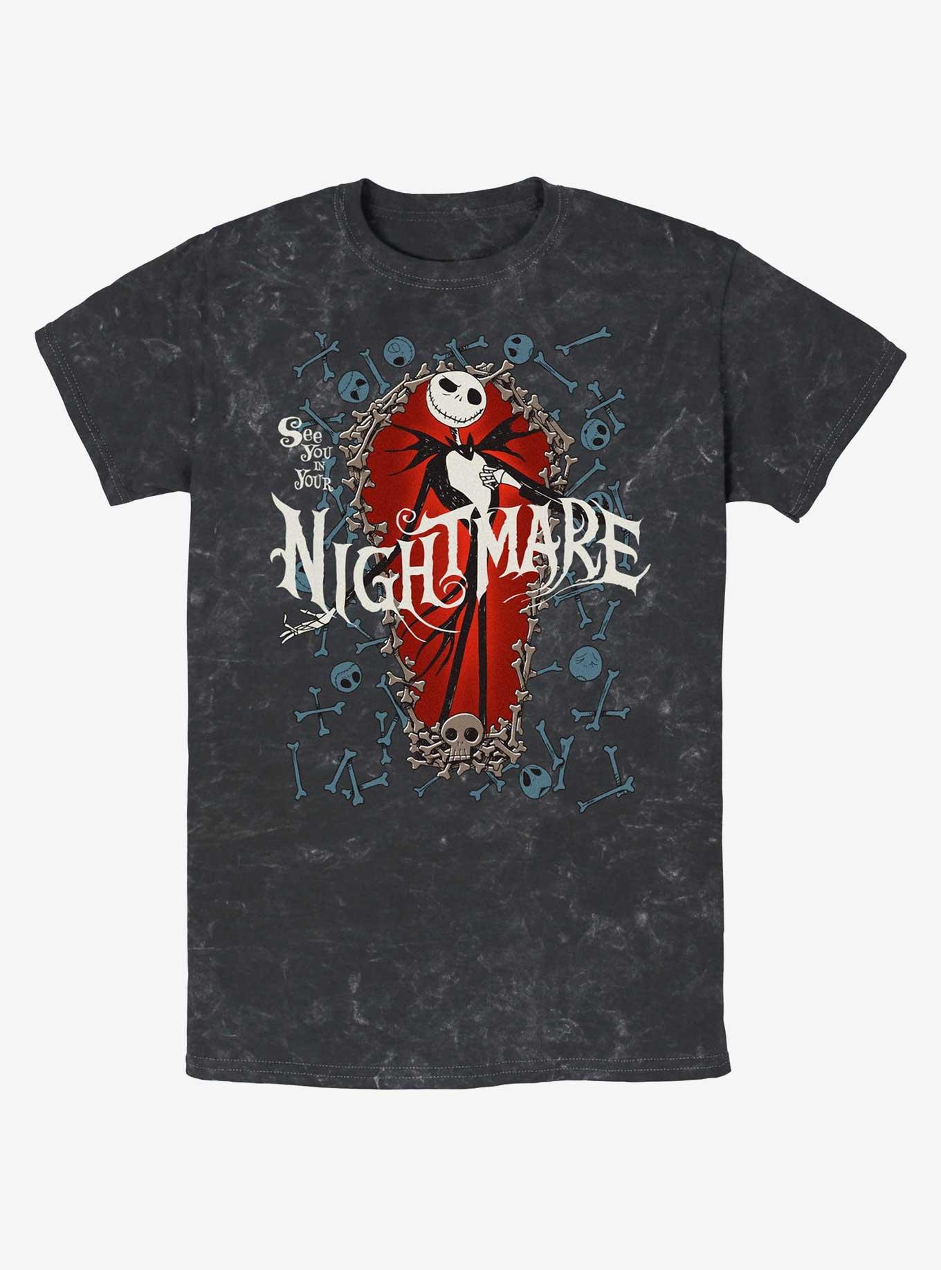 Disney The Nightmare Before Christmas Jack Bone Coffin Mineral Wash T-Shirt, , hi-res