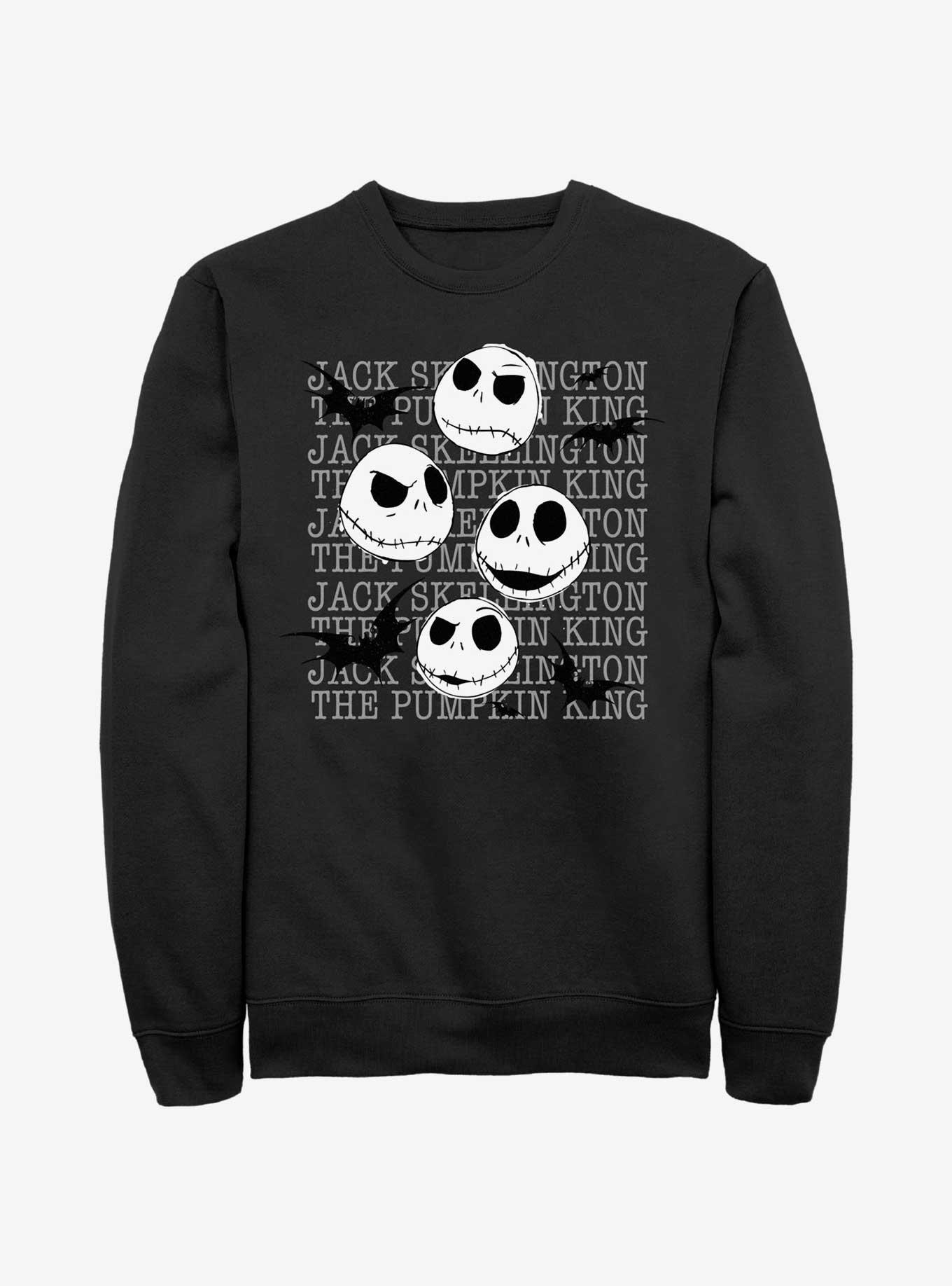 Disney The Nightmare Before Christmas Jack Heads Splatter Sweatshirt, , hi-res