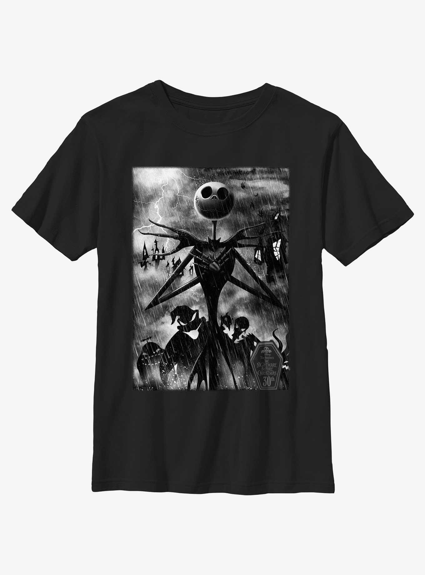 Disney The Nightmare Before Christmas Nightmarish Youth T-Shirt, BLACK, hi-res