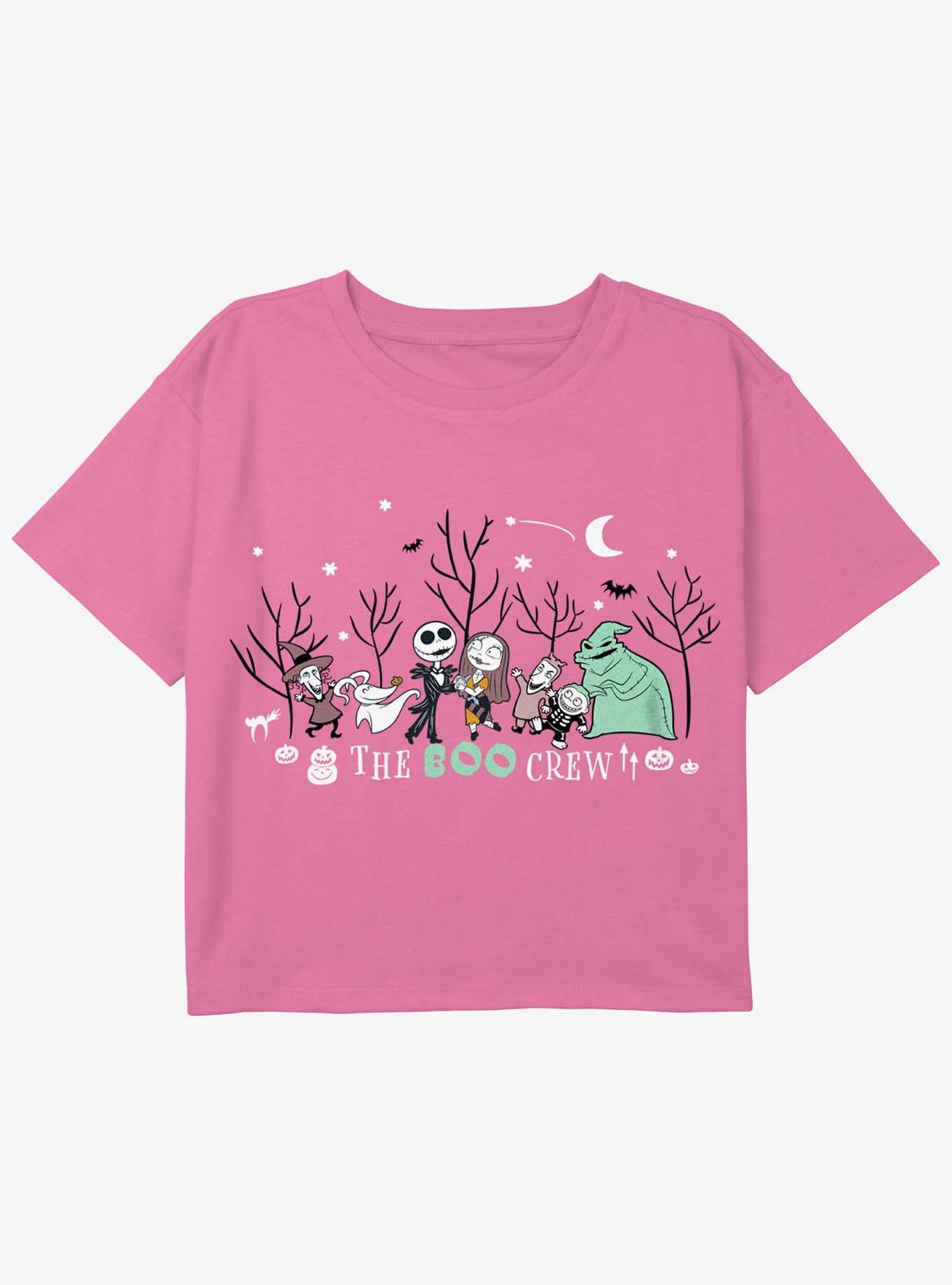 Disney The Nightmare Before Christmas The Boo Crew Youth Girls Boxy Crop T-Shirt, , hi-res