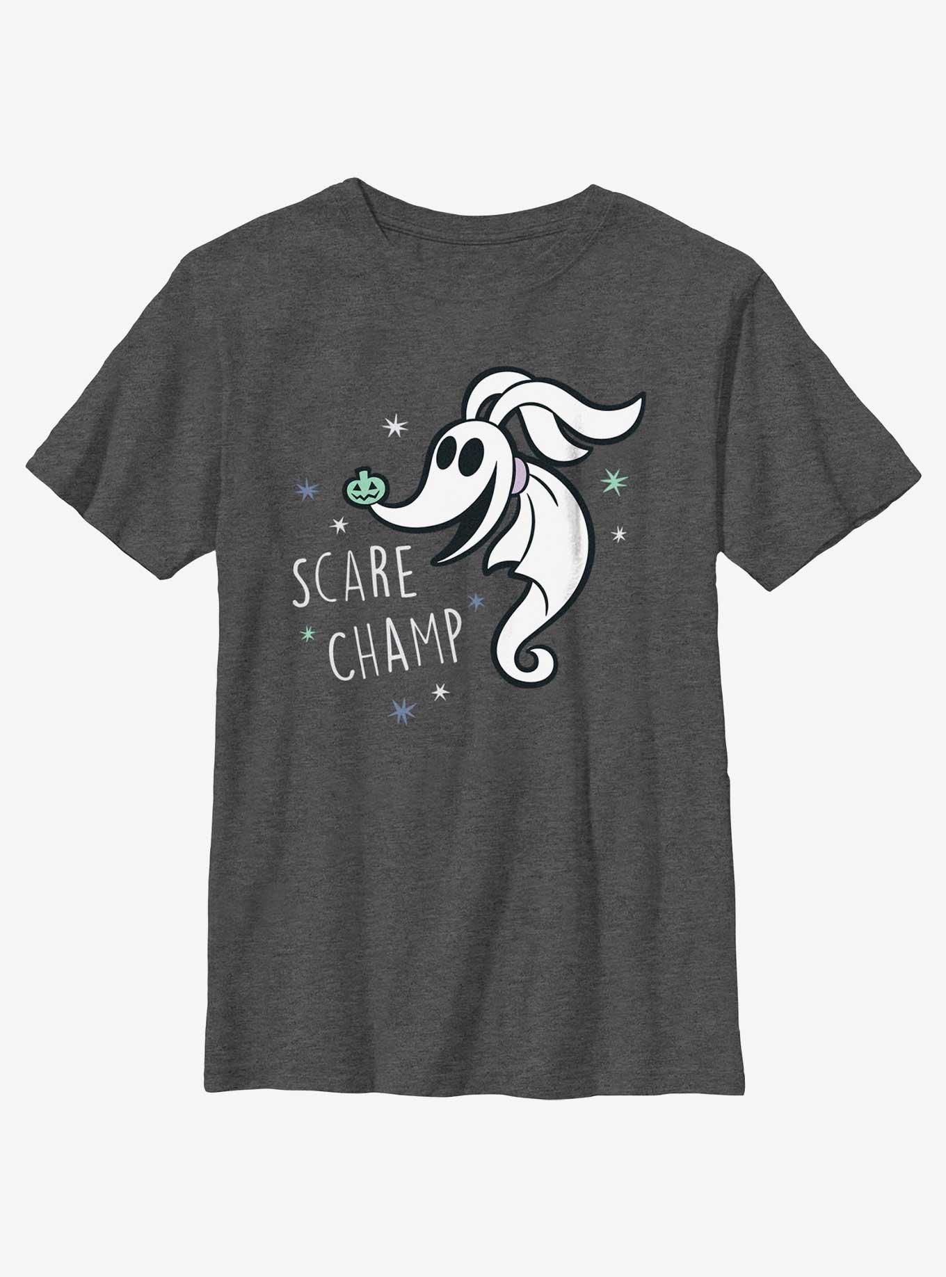 Disney The Nightmare Before Christmas Scare Champ Youth T-Shirt, CHAR HTR, hi-res