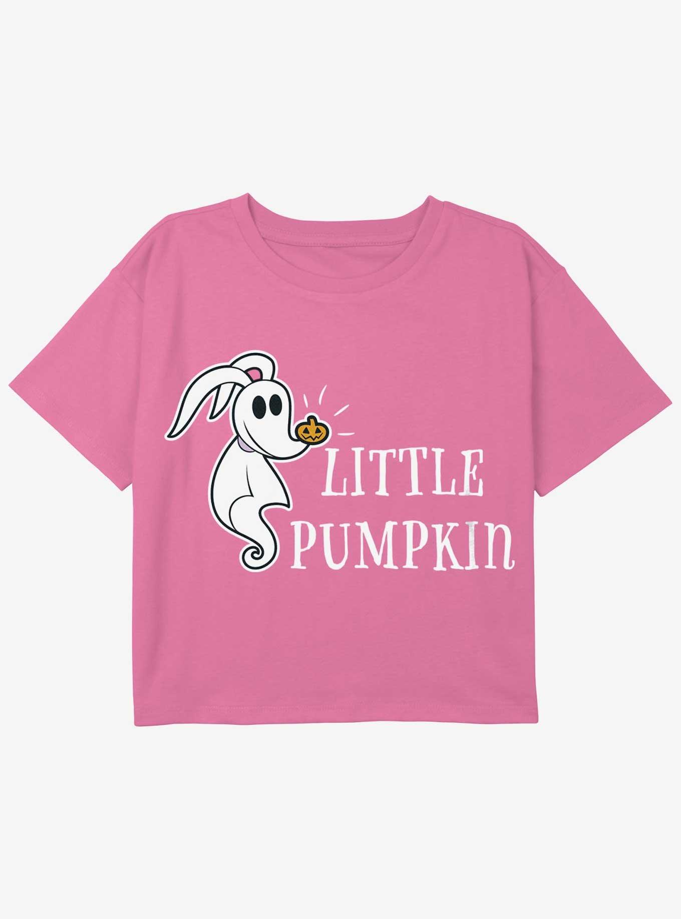 Disney The Nightmare Before Christmas Little Pumpkin Youth Girls Boxy Crop T-Shirt, , hi-res