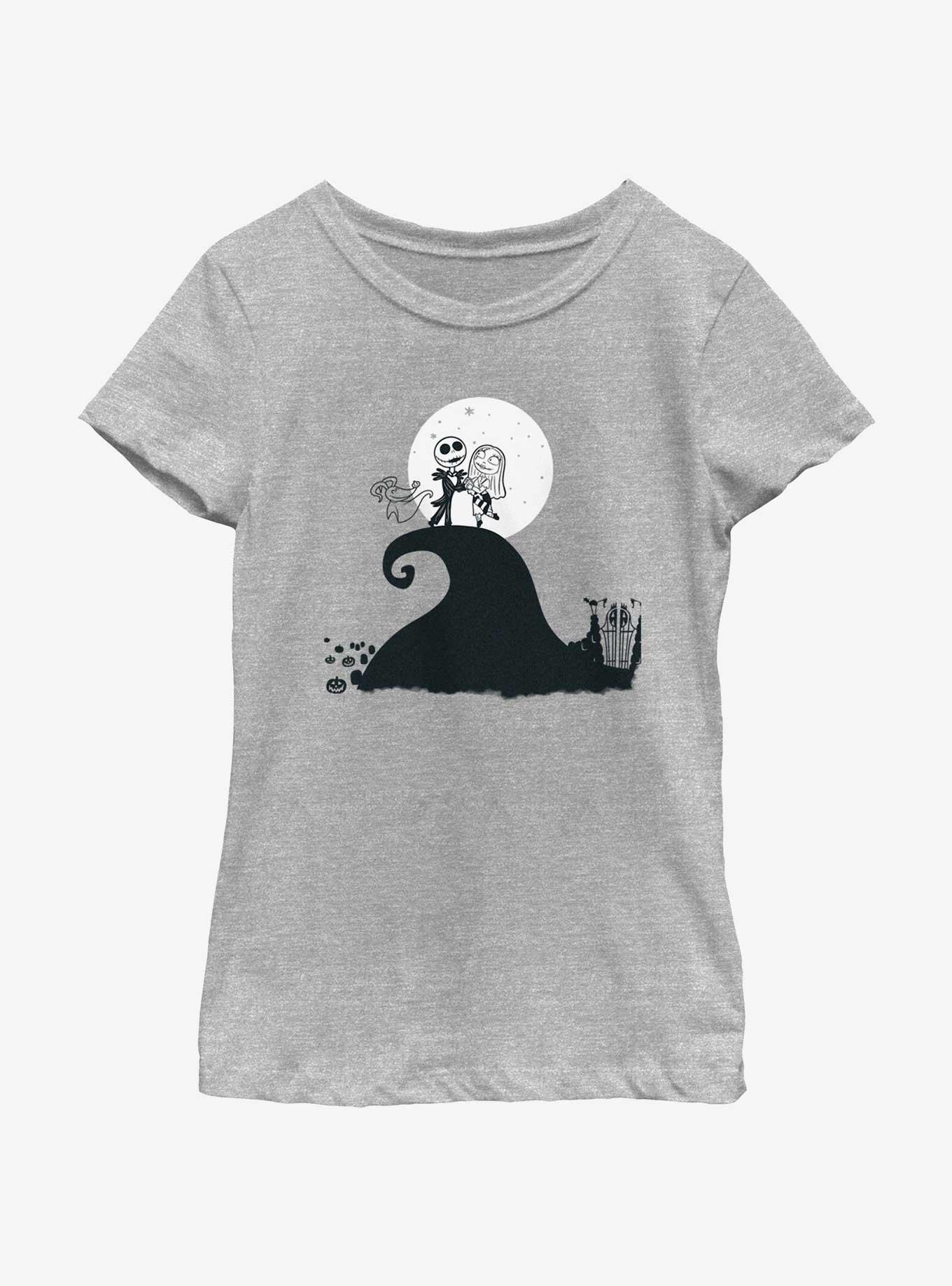 Disney The Nightmare Before Christmas Jack Sally Zero Night Youth Girls T-Shirt