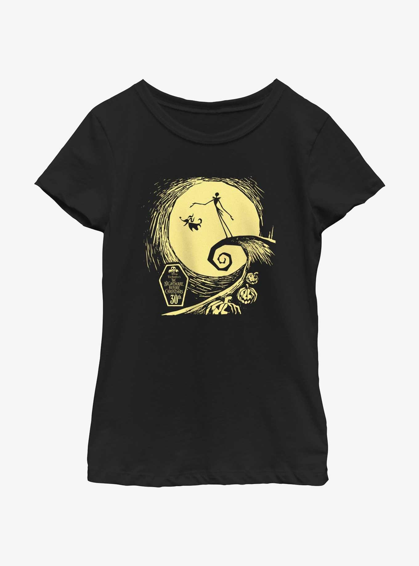 Disney The Nightmare Before Christmas Moon Friends Youth Girls T-Shirt